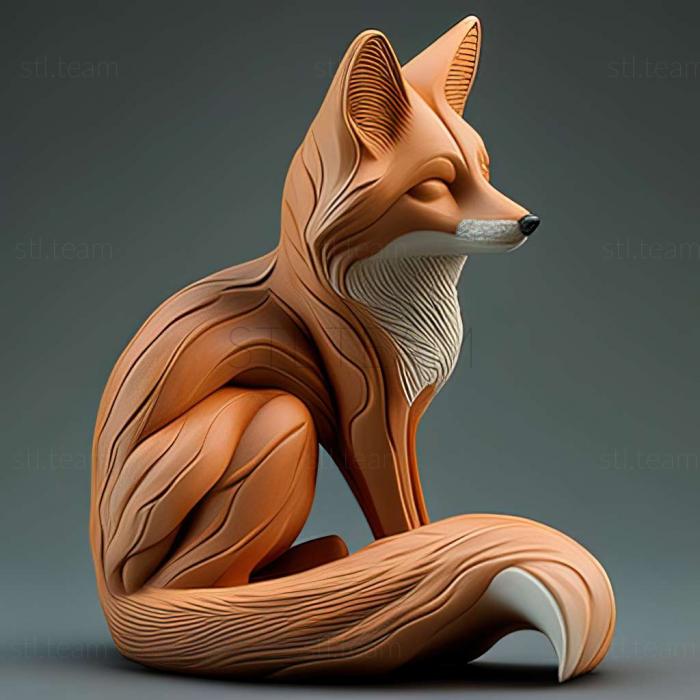 3D model fox (STL)